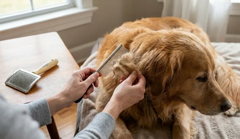 Kołtun u psa: jak rozczesać? Sposoby i wskazówki czesania bez stresu